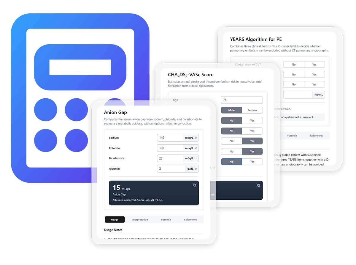 OpenMD Clinical Calculators